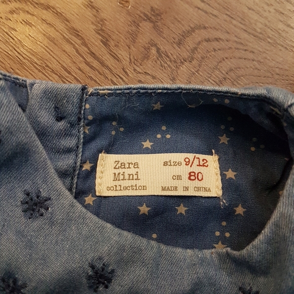 ZARA denim dress set 9-12m - Picture 3 of 3